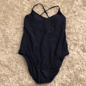 Navy One Piece Bathing Suit